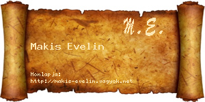 Makis Evelin névjegykártya